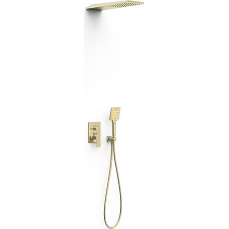 Kit mitigeur encastré 2 voies Rapid‑box pour douche Project Cava doré - TRES 22138005CA