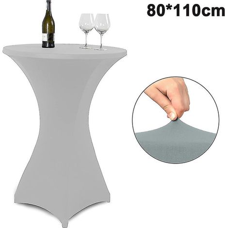 Runde, elastische Tischdecke aus Spandex für Cocktailtische, passgenau und dehnbar.