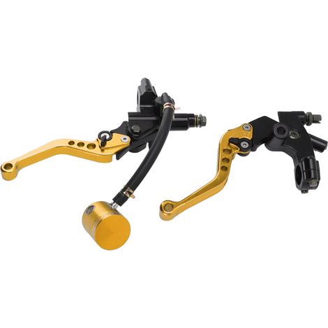 1 paire de leviers de frein et d'embrayage universels en alliage d'aluminium, accessoires de moto de remplacement pour Suzuki Gold (1/5)