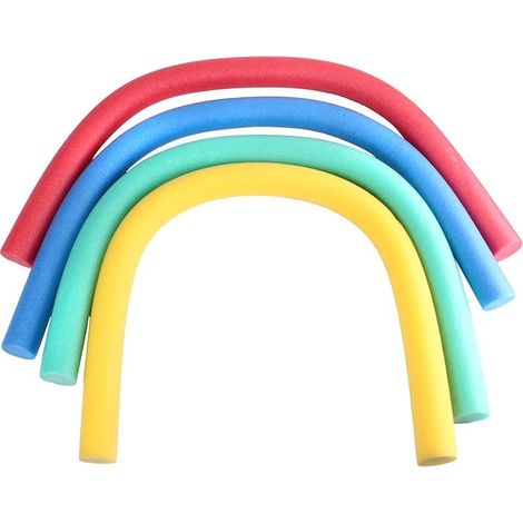Lot de 4 Frites de Piscine, 150 cm, en Mousse Souple EPE, 4 Couleurs, imperméables, à Forte flottabilité, pour Enfants et Adultes (1/4)