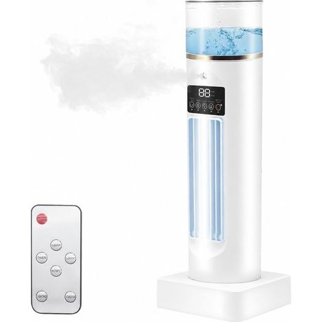 Mini-Akku-Klimagerät, tragbar, 6 Geschwindigkeitsstufen, 230-ml-Wassertank, Schnellkühlung in 3 Sekunden, berührungslose Fernbedienung, 6-Stunden-Timer, leiser Betrieb – KZQ (1/5)