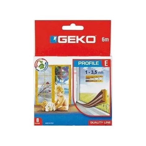 Selbstklebendes Dichtungsband GEKO - brauner Gummi - Typ E - 6mx9mm - 47311 (1/2)