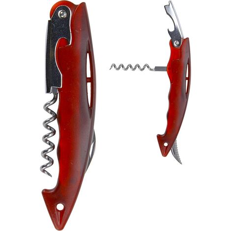 Sommelier-Kellner-Korkenzieher aus Edelstahl/ABS, 12 cm