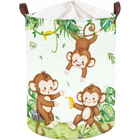 Cesto portabiancheria pieghevole in tessuto per bambini, 35x45 cm, con coulisse. (1/2)