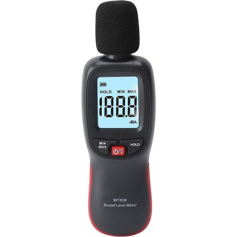 Schallpegelmesser 30 bis 130 dB, A-Bewertung, Datenhaltefunktion, LCD-Display mit Hintergrundbeleuchtung, Bluetooth-Geräuschtester (1/4)