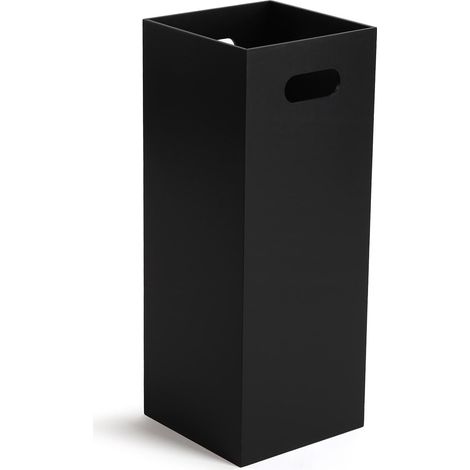 Porte-Parapluie Noir, Style Minimaliste, 53 x 21 x 21 cm, Bois MDF, Noir (1/5)
