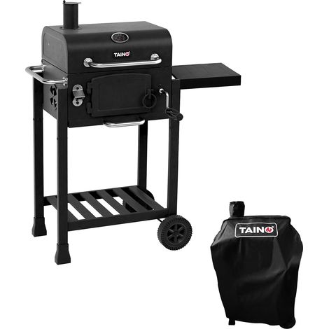 TAINO HERO Set Smoker klein Grillwagen Holzkohle-Grill Grillkamin Standgrill