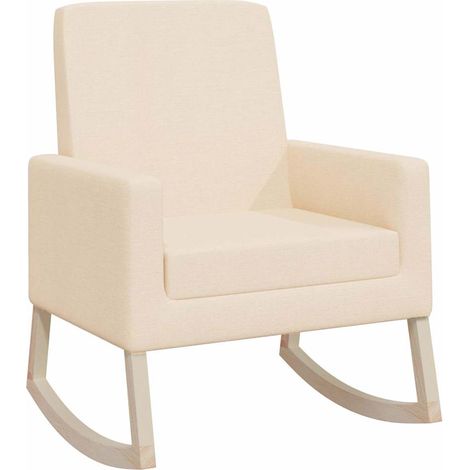 Maison Exclusive - Silla mecedora de tela crema (1/5)