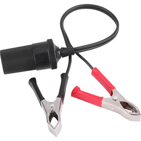 Adaptateur de prise allume-cigare avec pince pour borne de batterie de voiture, pinces d'alimentation auxiliaires 12 V (1/5)
