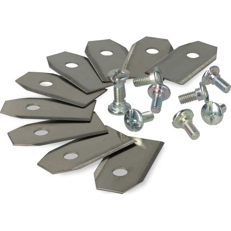 vhbw 9x Lames compatible avec Florabest FMR600 tondeuse Lames de rechange, argenté, acier (1/5)