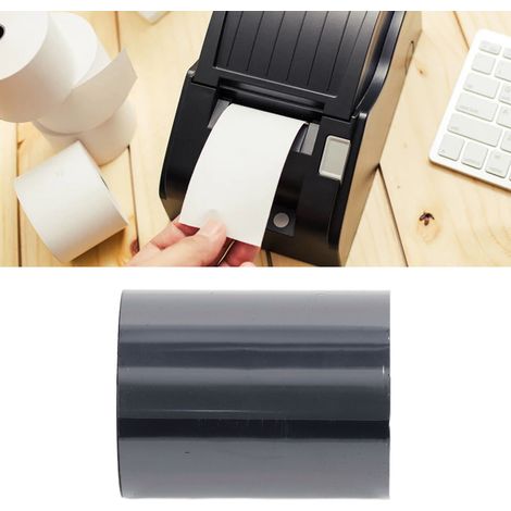 Ruban adhésif à transfert thermique KB100-B pour imprimante de codes-barres, ruban carbone à base de cire, 80 mm x 300 m (1/5)