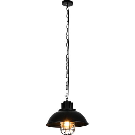 Suspension extérieur H 300 mm Noir- Rustique - éclairage extérieur (1/4)