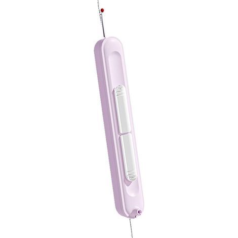 1 enfile-aiguille automatique 2 en 1 amélioré pour fournitures de matelassage, enfile-aiguilles pour machine à coudre rapide (violet) (1/4)
