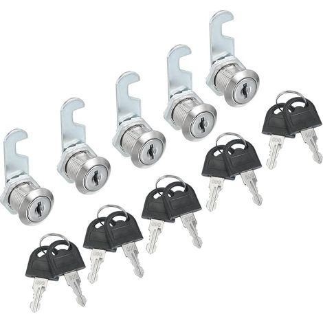 Pack 5 5/8 Pouce Serrure Came D'Armoire Avec Clé Argent (1/5)