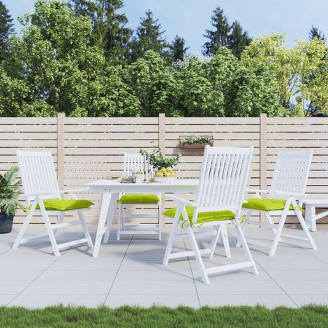 Coussins de chaise lot de 4 vert brillant 40x40x7 cm (1/5)