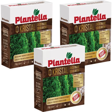 Fertilizante PLANTELLA para coníferas, tuyas, pinos, tejos, abetos. Coníferas 1 kg x 3 (1/5)