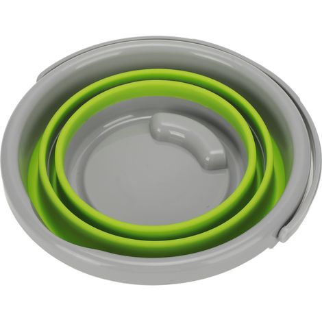 Tragbarer, faltbarer Eimer aus Silikon und Kunststoff für Auto, Kinder, Outdoor-Aktivitäten, Angeln, Reisen, Heimgebrauch, umweltfreundlich, kleine Größe. (1/5)