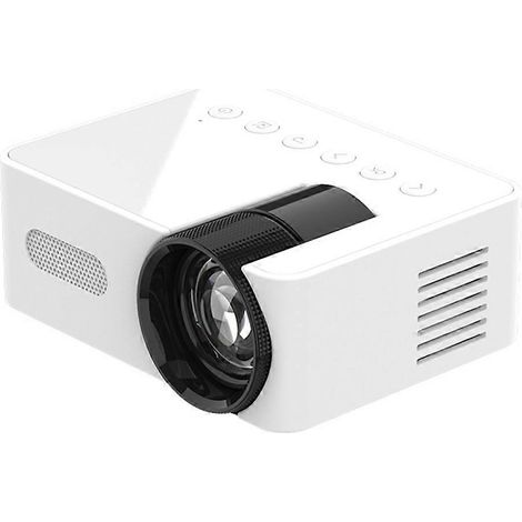 YT100 Mini-Heimkino-Projektor, Weiß, Tragbarer kabelloser Mini-Heimkino-Projektor, Multifunktionsprojektor für Mobiltelefone (1/5)
