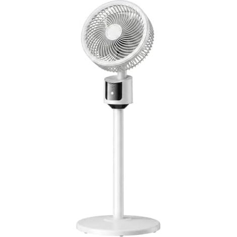 Ventilateurs sur pied réglables, ventilateurs sur pied à 3 vitesses pour chambre à coucher, ventilateur silencieux avec alimentation USB, circulation d'air de 5 m - Blanc (1/5)