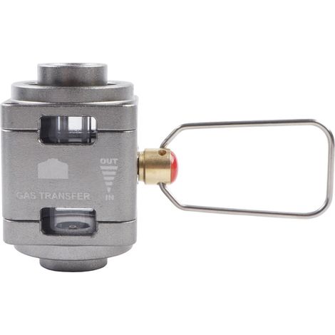 Adaptateur convertisseur de cartouche de gaz argenté pour réchauds à gaz, convertisseur de cartouche de gaz pour le camping et les activités de plein air, valve de remplissage de gaz