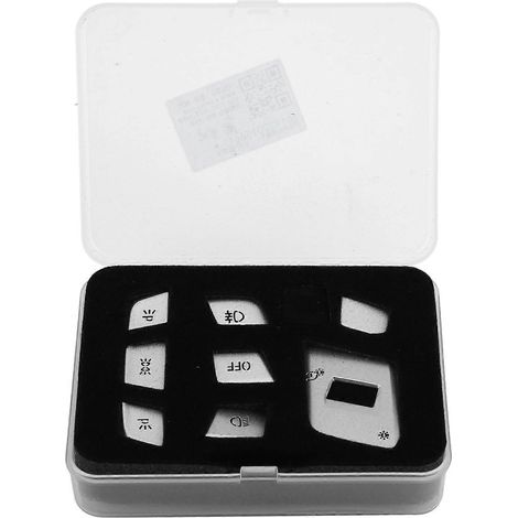 Lot de 8 autocollants décoratifs pour boutons de commutateur de phares, compatibles avec les modèles BMW Série 3 G20 et G28 (2020-2021) (1/4)