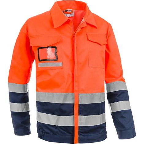 GIUBBINO ALTA VISIB. ARANCIO/BLU