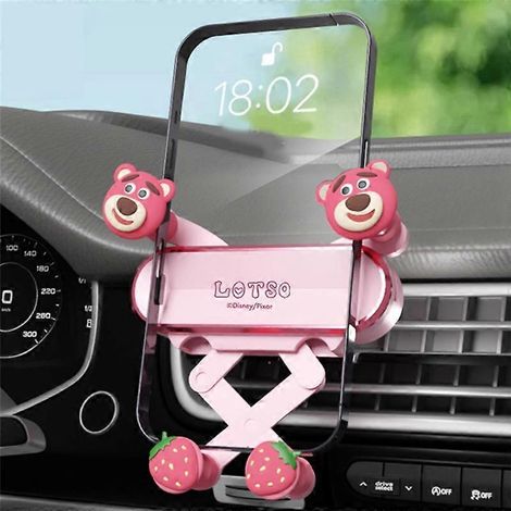 Multifunktionale Auto-Handyhalterung mit Erdbeerbär-Motiv