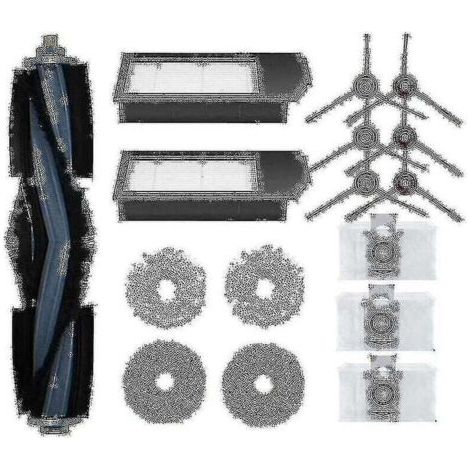 Kit d'accessoires de remplacement pour aspirateur robot X1 Omni / X1 Turbo, comprenant une brosse principale et des brosses latérales (1/3)