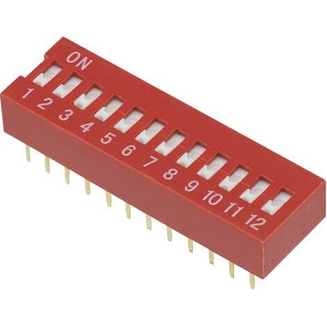 Interrupteur DIP TRU COMPONENTS 704963 Nombre de pôles 12 type slide 1 pc(s) D71082 (1/3)