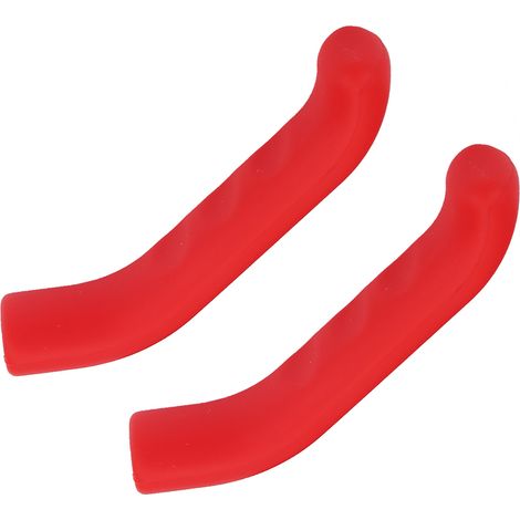Manchons antidérapants en silicone pour leviers de frein vélo, 5 coloris au choix (Rouge) (1/5)