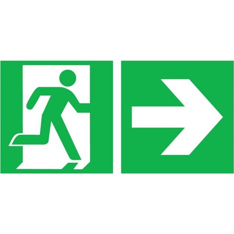 Panneau d'urgence 200x400mm Alu.
