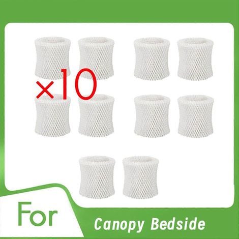 Packung mit 10 Ersatzfiltern für Docht-Luftbefeuchter, kompatibel mit Nachttisch- und Kinderzimmer-Luftbefeuchtern. (1/5)