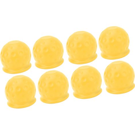 Set mit 8 Anhängerkupplungsabdeckungen für LKWs und Wohnwagen, 50 mm, verstärkter Schutz, flexibel und robust, gelb. (1/5)