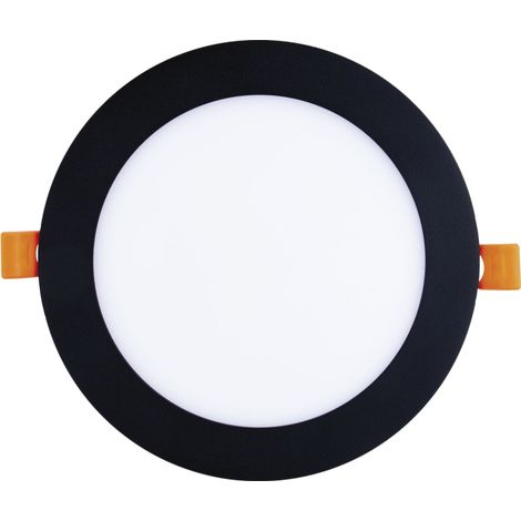 Led Spot - Einbaustrahler 15W 3000K warmweiß ohne Led-Punkte - Led Deckenspot ø 172mm, schwarz 230V (1/5)
