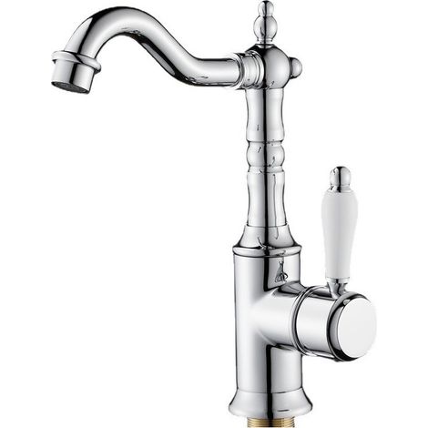 Robinet Mitigeur cuisine design retro Chrome (1/4)
