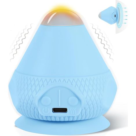 Sollbry Balle de Massage, Électrique Boule de Massage avec Ventouse, avec Vibration et Compresse Chaude, Automassage des Trigger Points Dos, Nuque, Jambs, Pied etc (Bleue) (1/5)