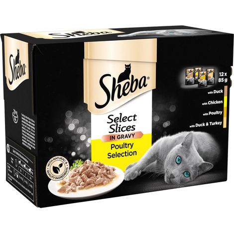 Sheba Select Slices Poultry Collection In Gravy (12Pk) 85g PK4 - 719439 (1/5)