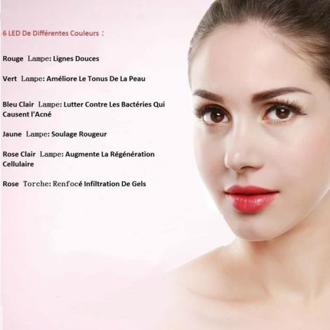 Appareil De Massage Facial Ultrasonique - 6 Modes - USB Rechargeable - Pour Soins Anti-Rides Et Raffermissants - 1 Pièce (1/4)