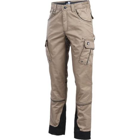 Pantalon de Travail Antras - Taille 40 - Beige - Résistant et Confortable - D-Work