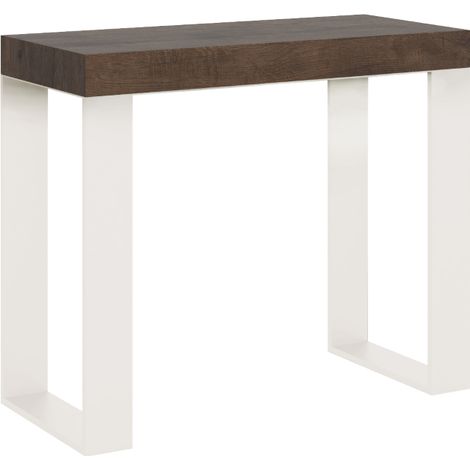Consolle allungabile 90x40/300 cm Tecno Noce telaio Bianco (1/5)