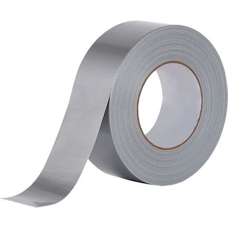 Ruban adhésif en tissu argenté, résistant, étanche, sans résidus, adhésif simple face pour système de canalisation, longueur 10m, largeur 60mm/2,4 pouces (1/5)