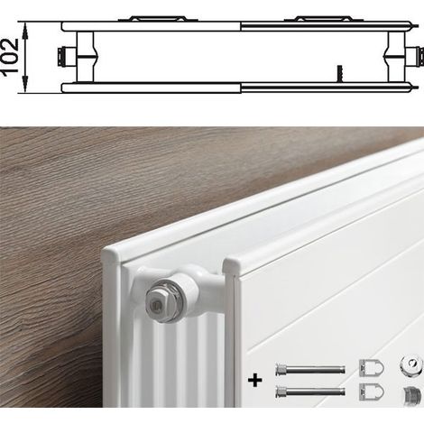 Kermi Therm-x2 Line Radiateur compact hygiénique Type 20 505x1005mm PLK200501001N1K (1/5)