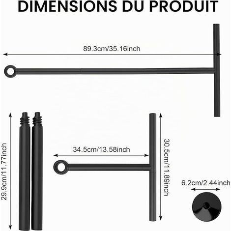 Shower Squeegee Floor Squeegee Window Squeegee Suction Cup Black Adjustable Shower Squeegee Long Handle Window Squeegee Mirror Squeegee Shower Bathroom Window (1/3)