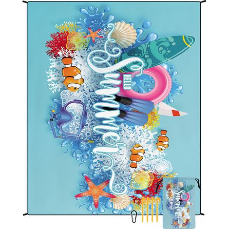 Strandmatte aus Mikrofaser im Bohème-Stil, schnelltrocknend, wasser- und feuchtigkeitsabweisend, ideal für Picknicks und Camping. Strandmatte 48