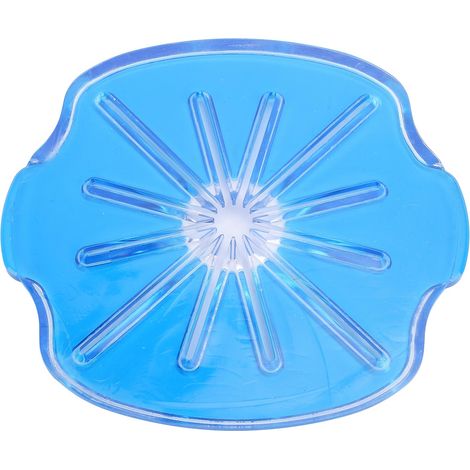 Pare-éclaboussures pour batteur sur socle Toivize 6 lignes ABS+TPR bleu ergonomique avec raclette intégrée (1/5)