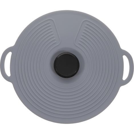 Couvercle en silicone pour casserole, joint d'étanchéité en silicone, couvercle souple pour casserole, fermeture hermétique des aliments-27x27cm-Grey (1/4)