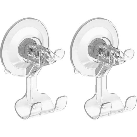 Traceless Suction Cup Hooks for Bathroom 2 Pieces