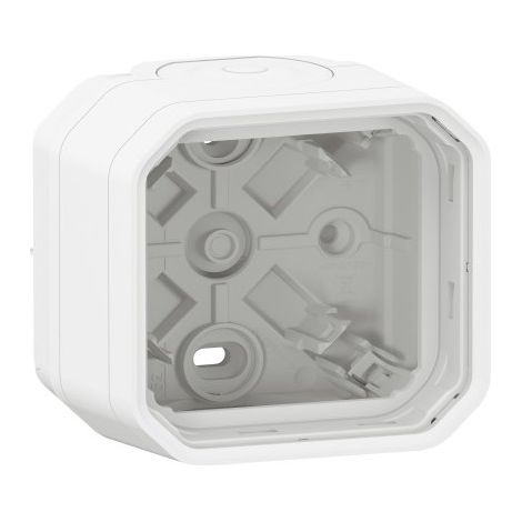 Legrand 069689L White Plexo Waterproof Surface-Mounted Box, 1-gang, with 2 membrane-sealed terminals and 1 input