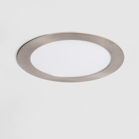 Downlight LED 12W Circolare SuperSlim Foro Ø 155mm Argento 6000K Bianco Freddo