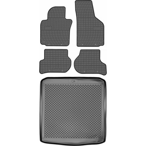 SET di tappetini in gomma per auto e tappetino per bagagliaio per Skoda Octavia II Liftback / Kombi dal 2004 al 2013 (1/5)